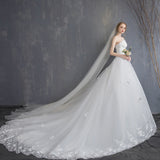 Sen Family Light Wedding Dress With Thin Korean Dream Princess Drag Tail Super Fairy Bride Wedding Yarn 2026 New Model HZ0517