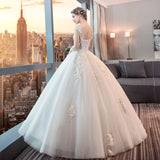 One-Word Shoulder Wedding Dress 2026 New Bridal Korean Version Of The Court Princess Is Thin And Simple Wedding Dress HZ0517