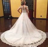 New Sexy Deep V-Neck Fishtail Wedding Dress Lace Wedding Dress HZ0517