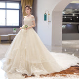 Light Wedding Dress 2026 New Bridal Tailing Dream Shoulder He Law Style Mori Super Fairy Simple Wedding Dress HZ0517