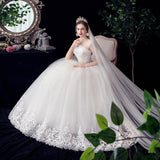 Supply Products 2025 New Wedding Dress Bride Word Shoulder Thin Large Size Dress Dress F63 HZ0517