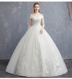 Wedding Dress 2026 New Word Shoulder Bride Thin High-Waist Pregnant Simple Small Tail HZ0517