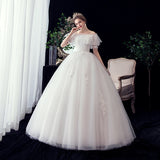 2025 New Wedding Dress Wish Shoulder Lotus Side Plus Large Lace Wedding Dress Female F57 HZ0517