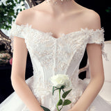 Wedding Dress 2025 New Hepburn Fashion Korean Style Simple Thin Bride Main Wedding Dress F61 HZ0517