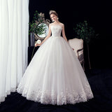 Supply Products 2025 New Wedding Dress Bride Word Shoulder Thin Large Size Dress Dress F63 HZ0517