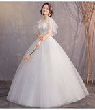 Wedding Dress Bride 2025 New Sexy Self-Innovial Filial Filial Horn Sleeve Wedding Dress HZ0517