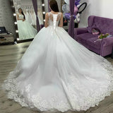 2026 New White Lace Sticker Dress Wedding Dress With Luxury Wedding Dress HZ0517