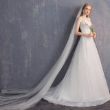 Wedding Dress 2026 New Bridal Thin Bosom Hepburn Simple Dream Super Fairy Long Tail Light Wedding Dress HZ0517