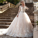 Wedding Dress Supply 2026 New Bridal Collar Lace Sexy Lanky Long-Sleeved Wedding Dress HZ0517