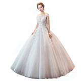 One-Word Shoulder Wedding Dress 2026 New Bridal Korean Version Of The Court Princess Is Thin And Simple Wedding Dress HZ0517