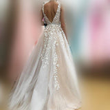 Sale Of New Light Wedding Dress Hot Elegant Defanty Sexy Dew Depth V Wedding Dress Summer HZ0517