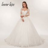 2026 New Bridal Wedding Dress Lace Brae Luxury Tulle Tulle Long Sleeve Main Wedding Dress HZ0517