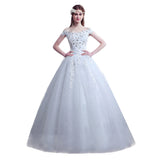Wedding Dress Bride 2026 New Large-Size Slim Slim Wedding Dress Word Thin Shoulder Thin Korean Style Ponhong Skirt HZ0517