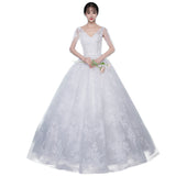 Qidi Wedding Dress 2026 New Spring Bride White Sexy V Collar Korean Princess Slim Slim Simple HZ0517