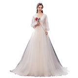 Korean Light Wedding Dress 2026 New Bride Simple Super Xian Hepburn V Studio Shooting Small Tug Tail Thin HZ0517