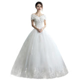 Wedding Dress 2026 New Korean Version Of The Bride Married A Shoulder-To-Shoulder Princess Simple Slim Light Wedding Dress HZ0517