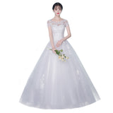 Wedding Dress 2026 New White Shoulder-Shouldered Bridal Simple Temperament To Slim Slimming Woman Wedding Dress HZ0517