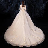 Brased Wedding Dress 2026 New Bridal Girl Small Champagne-Colored Tail Simple Thin High-Waisted Dress Woman HZ0517