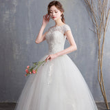 2026 New Wedding Dress Shoulder-To-Shoulder Bride Wedding Korean Version Of Three-Dimensional Flowers Thin Wedding Dress Princess HZ0517