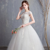 2026 New Wedding Dress Shoulder-To-Shoulder Bride Wedding Korean Version Of Three-Dimensional Flowers Thin Wedding Dress Princess HZ0517