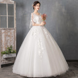 Long-Sleeved Wedding Dress 2026 New Bridal Drag-Tailed Hepburn Fairy Spirit Dream Lace Wedding Dress HZ0517