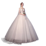 2025 New One-Word Shoulder Wedding Dress Starry Sky Sexy Mori Thin Dream Simple Tailed Wedding Dress HZ0517