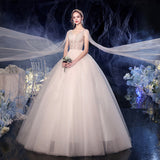 2025 New One-Word Shoulder Wedding Dress Starry Sky Sexy Mori Thin Dream Simple Tailed Wedding Dress HZ0517