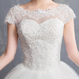 2026 New Wedding Dress Shoulder-To-Shoulder Bride Wedding Korean Version Of Three-Dimensional Flowers Thin Wedding Dress Princess HZ0517