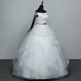 The Main Wedding Dress 2026 New Bride's Word And Shoulder Is Thin And Simple, The Little Girl's Small French Light Wedding Dress Yarn HZ0517