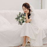 2026 New V-Necked Vertiny Simple Body Marriage Small Man Banquet Dress Travel Photo Wedding Dress Female Long HZ0517