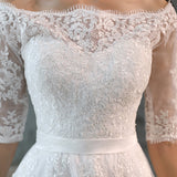 Bride Light Wedding Dress 2026 New Word Shoulder Yarn Retro Hepburn Wind Thin Simple Sen Series Super Fairy HZ0517