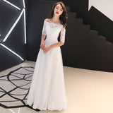 Bride Light Wedding Dress 2026 New Word Shoulder Yarn Retro Hepburn Wind Thin Simple Sen Series Super Fairy HZ0517