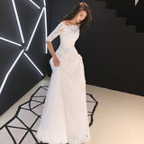 Bride Light Wedding Dress 2026 New Word Shoulder Yarn Retro Hepburn Wind Thin Simple Sen Series Super Fairy HZ0517