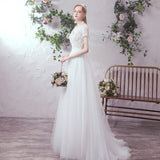 French Light Wedding Dress 2026 New Bridal Mori Simple Atmosphere Super Fairy Travel Small Tail Yarn Dress Dress HZ0517