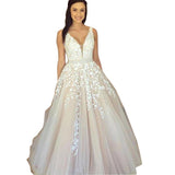 Sale Of New Light Wedding Dress Hot Elegant Defanty Sexy Dew Depth V Wedding Dress Summer HZ0517