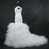 Fishtail Strap Main Wedding Dress Lace Long Bride Wedding Mid-Rise Large Dress Summer HZ0517