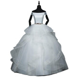 The Main Wedding Dress 2026 New Bride's Word And Shoulder Is Thin And Simple, The Little Girl's Small French Light Wedding Dress Yarn HZ0517