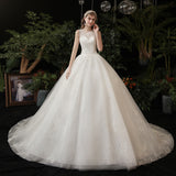 2026 New Light Wedding Dress Sen Family Wedding Private Set Wedding Dress Tug Tail Thin Dress Dress Dress HZ0517