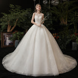 2026 New Light Wedding Dress Sen Family Wedding Private Set Wedding Dress Tug Tail Thin Dress Dress Dress HZ0517