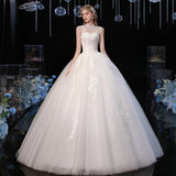Direct Sales 2025 New Korean Version Of Princess Lace Retro Tie Strap Bare Back Wedding Dress HZ0517