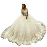 Star Of The Same 2026 New Women's Lace Long-Sleeved Long-Sleeved Wedding Dress HZ0517