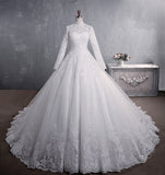 Wedding Lace 2026 New Bridal Long-Sleeved Big Tail Large-Size Wedding Dress Skirt HZ0517