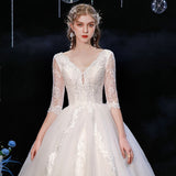 Bride Deep V Simplicity 2025 New Wedding Princess Dream Spring F74 HZ0517