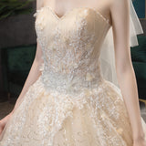 Wedding Dress 2026 New Bridal Breast Elegant Tug-Tail Thin Simple Generous Wedding Yarn Series Light Wedding Dress HZ0517