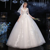 Bride Deep V Simplicity 2025 New Wedding Princess Dream Spring F74 HZ0517