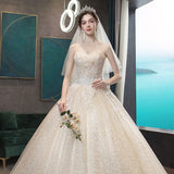 Wedding Dress 2026 New Bridal Breast Elegant Tug-Tail Thin Simple Generous Wedding Yarn Series Light Wedding Dress HZ0517