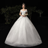 Red Main Wedding Dress Large Size Thin Starry Sky Word Long Tail Bridal Woman Wedding New 2026 Spring HZ0517