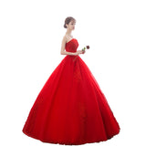 Wedding Dress 2026 New Red Wedding Dress Bridal Princess Dream Boobs Spring High-Waisted Dress Girl HZ0517