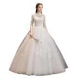 Main Wedding Dress 2026 New Long-Sleeved Princess Bride Showing Thin Temperament Long Travel Shot Light Wedding Dress HZ0517