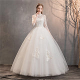 Main Wedding Dress 2026 New Long-Sleeved Princess Bride Showing Thin Temperament Long Travel Shot Light Wedding Dress HZ0517